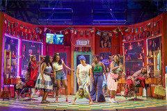 The 2026 company of Jaja’s African Hair Braiding at the Lyric Hammersmith Theatre. Photo by Manuel Harlan