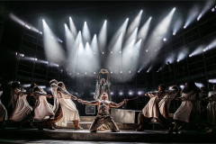 Sam Ryder as Jesus, with Tyrone Huntley as Judas, in Jesus Christ Superstar at the London Palladium. Photo by Johan Persson