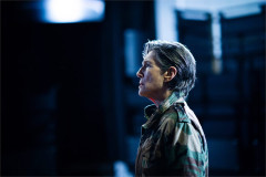 Harriet Walter as Brutus in First Encounters: Julius Caesar. Photo by Helen Maybanks