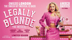 Amber Davies as Elle Woods in artwork for Legally Blonde The Musical at the London Coliseum