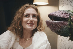 Maisie Smith as Audrey beside Audrey II in the new video from Little Shop of Horrors. Video by Adam Nightingale