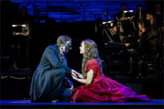 Jamie Muscato as the Phantom and Celinde Schoenmaker as Christine Daaé. Photo by Pamela Raith