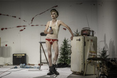 Tilda Swinton in Man to Man at the Royal Court Theatre. Photo by Ruediger Glatz