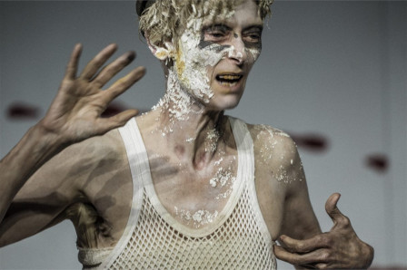 Tilda Swinton in Man to Man at the Royal Court. Photo by Ruediger Glatz