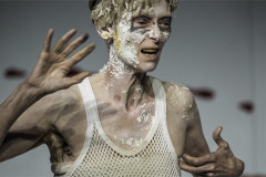 Tilda Swinton in Man to Man at the Royal Court Theatre. Photo by Ruediger Glatz