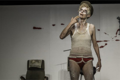 Tilda Swinton in Man to Man at the Royal Court Theatre. Photo by Ruediger Glatz