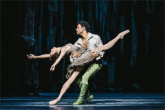 Francesca Hayward and Marcelino Sambé in the final pas de deux of Manon, The Royal Ballet’s 2024 revival. Photo by Foteini Christofilopoulou