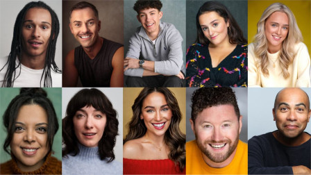 The cast of Jack and the Beanstalk at the Mercury Theatre Colchester, from top left: Kemi Clarke, Christopher Edwards, Dara Gleeson, Daisy Greenwood, Lucie Henderson, Sasha Latoya, Jaimie Pruden, Dee Dee Rivers, Antony Stuart-Hicks and Dale Superville