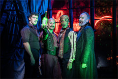 Christian and the Bohemians with a bottle of absinthe in Moulin Rouge! The Musical. Photo by Johan Persson Christian and the Bohemians with a bottle of absinthe in Moulin Rouge! The Musical. Photo by Johan Persson