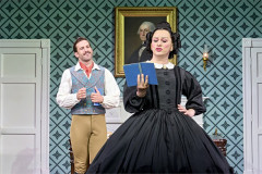 Dino Fetscher as Mary's Teacher and Jinkx Monsoon as Mary Todd Lincoln. Photo by Manuel Harlan