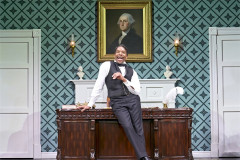 Syrus Lowe as Mary's Husband in Oh, Mary! at the Trafalgar Theatre. Photo by Manuel Harlan