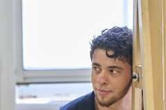 Vinnie Heaven (Mary's Teacher) in rehearsals for Oh, Mary!. Photo by Manuel Harlan