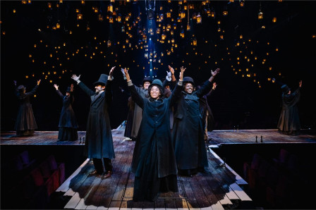 The company of A Christmas Carol at the Perelman Performing Arts Center, New York, in 2025. Photo by Andy Henderson