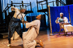 Antonia Layiwola, Will Atiomo and Bayo Gbadamosi in Once Upon a Time in Sokoto. Photo by Tristram Kenton