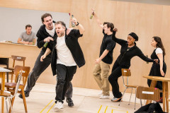 The One Day company rehearsing a celebration routine. Photo by Pamela Raith