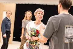 The One Day company in the rehearsal room. Photo by Pamela Raith