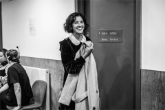 Behind the scenes on The Oresteia at the Bridge Theatre. Photo by Danny Kaan