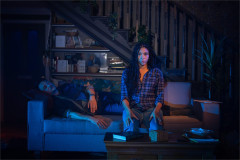 James Bye as James and Hannah Sinclair Robinson as Lou in Paranormal Activity. Photo by Johan Persson