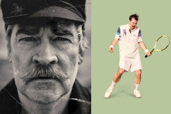 Artwork for The Captain and Jimmy, the two Adam Riches shows opening Park Theatre's 2027 season