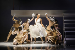 Pena Iiyambo as Helen with the Maids in The Penelopiad. Photo by Pamela Raith