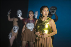 Syakira Moeladi as Telemachus in The Penelopiad. Photo by Pamela Raith