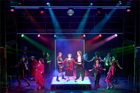 The cast of Pride in the initial runs at the Sherman Theatre and the National Theatre. Photo by Manuel Harlan