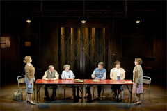 Caroline Sheen, Darren Lawrence, Gillian Elisa, Matthew Woodyatt, Sarah Pugh and Kirsty Malpass in Pride from its runs at the Sherman Theatre and the National Theatre. Photo by Manuel Harlan