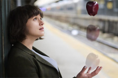 Stephanie Greenwood in promotional artwork for Relative Motion at Southwark Playhouse Borough