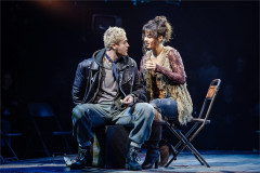Travis Ross (Roger) and Alexa Lopez (Mimi) in Rent. Photo by Danny Kaan
