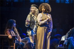 Lazy Violet (Maureen) and Danielle Fiamanya (Joanne) in Rent. Photo by Pamela Raith