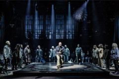 Billy Nevers (Collins) and the company of Rent. Photo by Danny Kaan