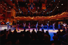 The company of Ceilidh the Musical leading a dance at Shoreditch Town Hall. Photo by Luke Dyson
