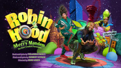 Key art for Robin Hood and the Merry Mandem at Stratford East. Photography by Michael Wharley, design by Steph Pyne.