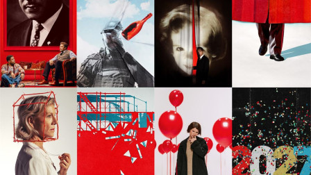 Artwork for the Royal Court Theatre's 2027 season, including Purpose, The Apology, The Briar Patch and Afterbirth