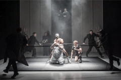 The wrestling scene in the RSC's As You Like It. Photo by Marc Brenner