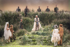 The company in the Forest of Arden in As You Like It at the Royal Shakespeare Theatre. Photo by Marc Brenner
