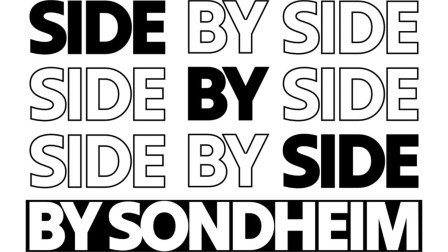 Side by Side by Sondheim artwork for Upstairs at the Gatehouse