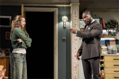 Grace Doherty and Tobi King-Bakare in Some Woman at the National Theatre. Photo by Ellie Kurttz