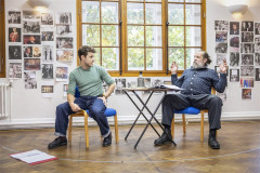 Joseph Potter and Ferdy Roberts rehearsing a scene from Speculations. Joseph Potter and Ferdy Roberts rehearsing a scene from Speculations.