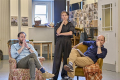 Pip Carter, Natalia Osipova and Rory Kinnear in rehearsals for The Standard of Living. Photo by Manuel Harlan
