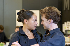 Xolisweh Ana Richards and Laurie Kynaston in rehearsals for The Standard of Living. Photo by Manuel Harlan