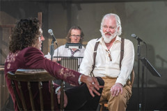Glenn Adamson as Oscar Wilde and Matt Rixon as Walt Whitman in Stoker Wilde. Photo by Marc Brenner