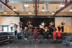 The cast of Sylvia: A Musical Revolution in rehearsals. Photo by Johan Persson