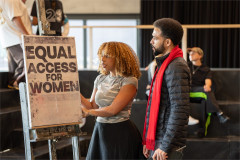 Naomi Katiyo and Tachia Newall in rehearsals for Sylvia: A Musical Revolution. Photo by Johan Persson