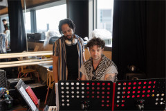 Musical director Sean Green and associate musical director Adam Wachter in rehearsals for Sylvia: A Musical Revolution. Photo by Johan Persson