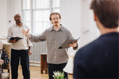 Nicholas Bailey and Alfie Richards in rehearsals for The Mousetrap 75th anniversary tour