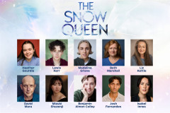 The cast of The Snow Queen at Dundee Rep Theatre: Heather Gourdie, Lewis Kerr, Madeline Grieve, Beth Marshall, Liz Kettle, David Mara, Mizuki Shuzenji, Benjamin Almon Colley, Josh Fernandes and Isabel Innes