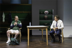 Ardal O'Hanlon as Paul and Stephen Mangan as Michel in The Truth. Photo by Johan Persson