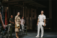 Krysta Rodriguez and Tom Blyth in A Few Good Men at the Vivian Beaumont Theater. Photo by Emilio Madrid