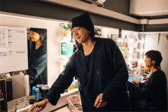 Bai Zhijin and Eero Chen Liu backstage at the Gillian Lynne Theatre. Photo by Danny Kaan Bai Zhijin and Eero Chen Liu backstage at the Gillian Lynne Theatre. Photo by Danny Kaan